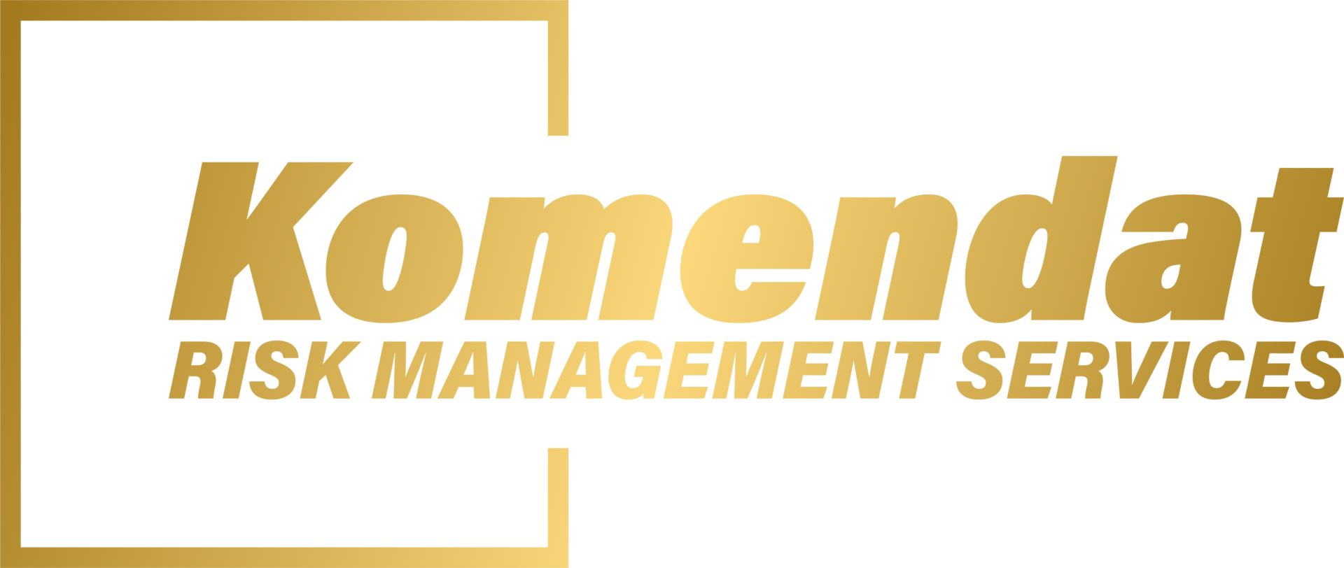 A green background with gold letters that say omen management.